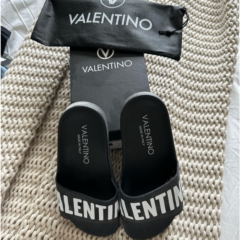 Valentino black slides